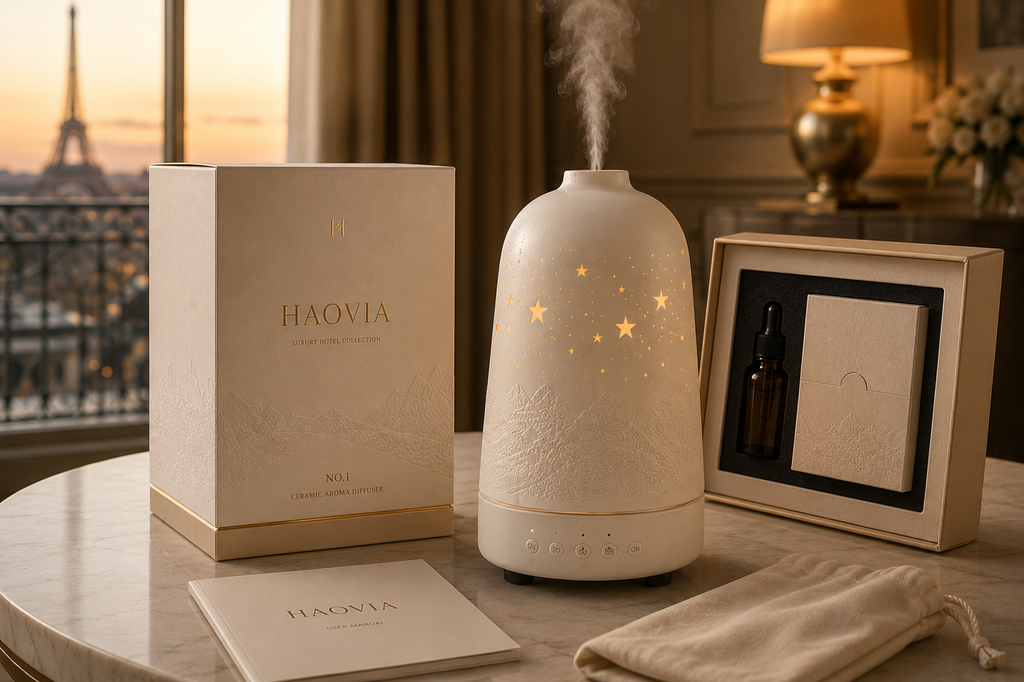 HAOVIA n.º 1 Difusor aromático de cerámica – Colección Hotel de lujo