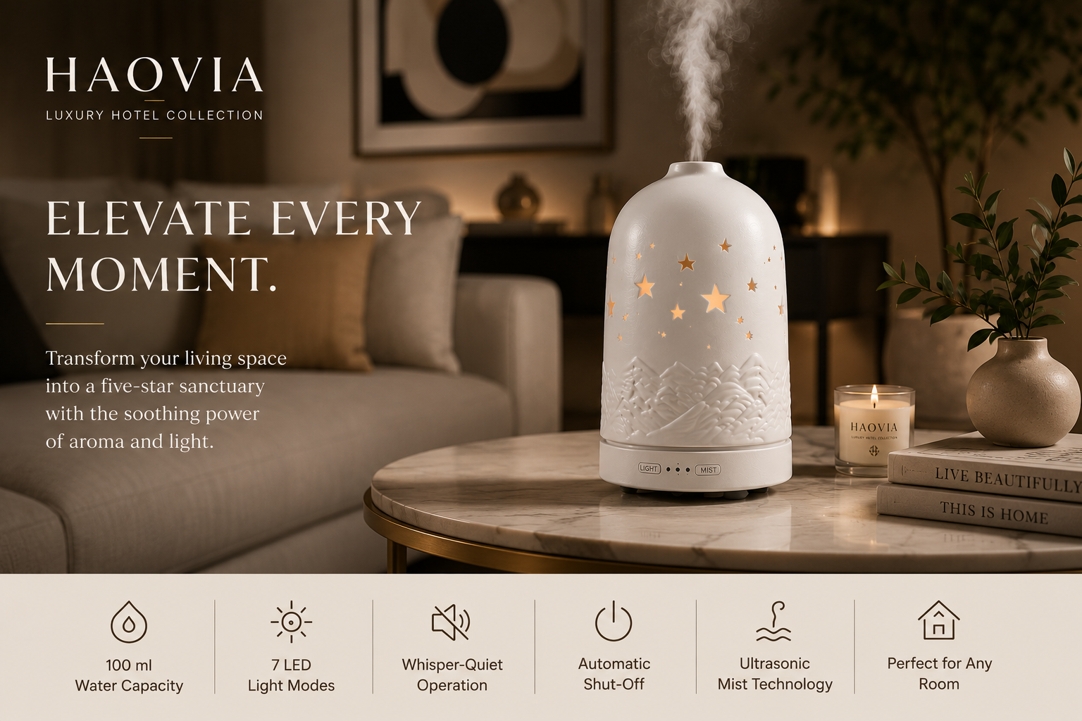 Haovia No.1 Ceramic Aroma Diffuser – Luxury Hotel Collection
